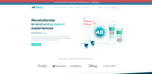AB Tasty Website Homepage