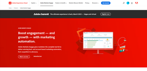 Adobe Marketo Engage Website Homepage