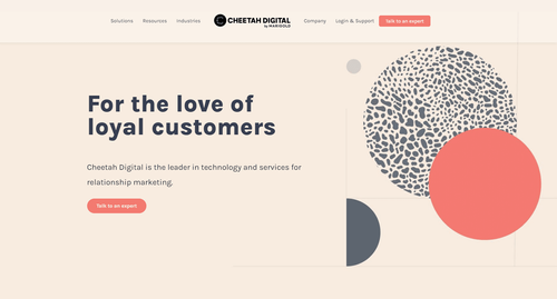 Cheetah Digital Website Homepage