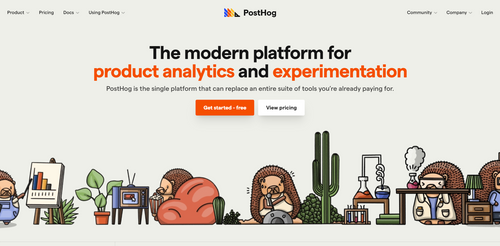 PostHog Website Homepage